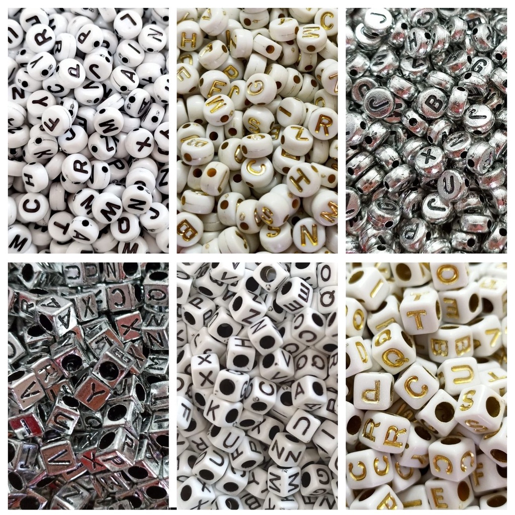 Missangas De Letras Com Letras Alfabeto 2000 Peças (280g) | Shopee Brasil
