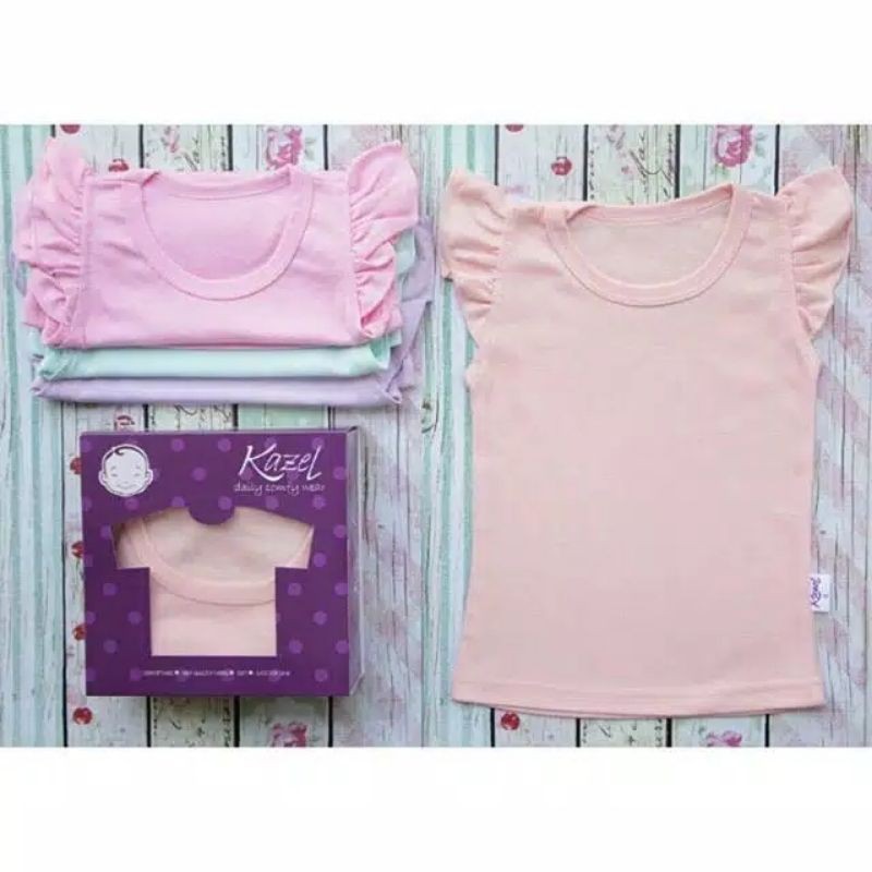 Camiseta Kazel Ruffle Edition (1-4) Anos | Shopee Brasil