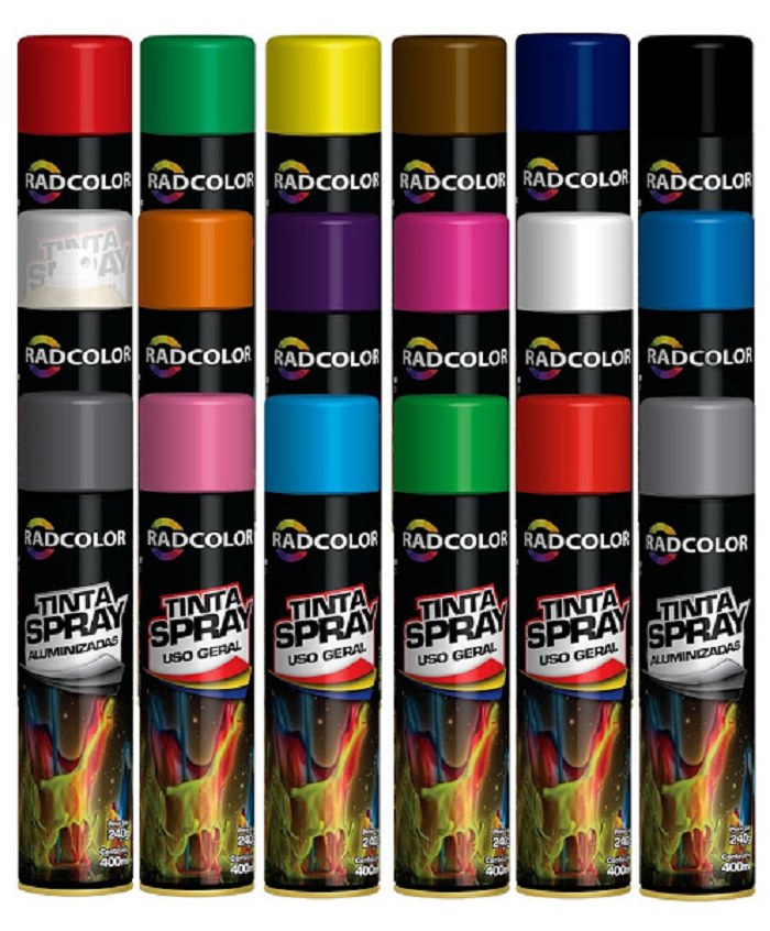 Tinta Spray Uso Geral Radcolor - Metais, Madeira, Artesanato, plastico, etc Atacado