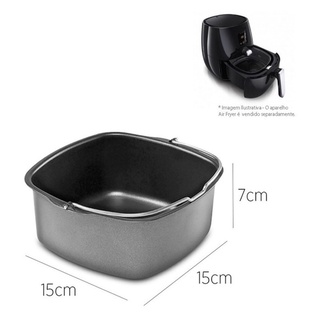 Forma Assadeira Para Fritadeira Air fryer Philco quadrada + omeleteira