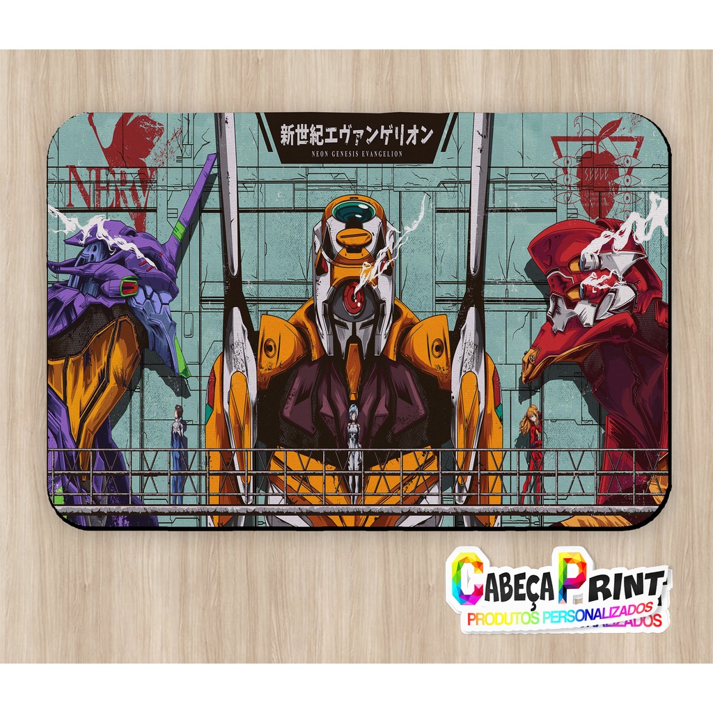 Mouse Pad 20x28 Cm Neon Genesis Evangelion Shopee Brasil