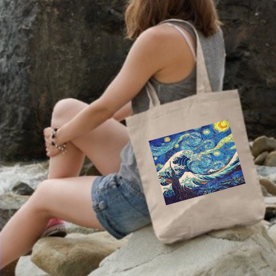 Bolsa Sacola Ecobag Van Gogh, Bolsa de Ombro Feminina Usado 83999925
