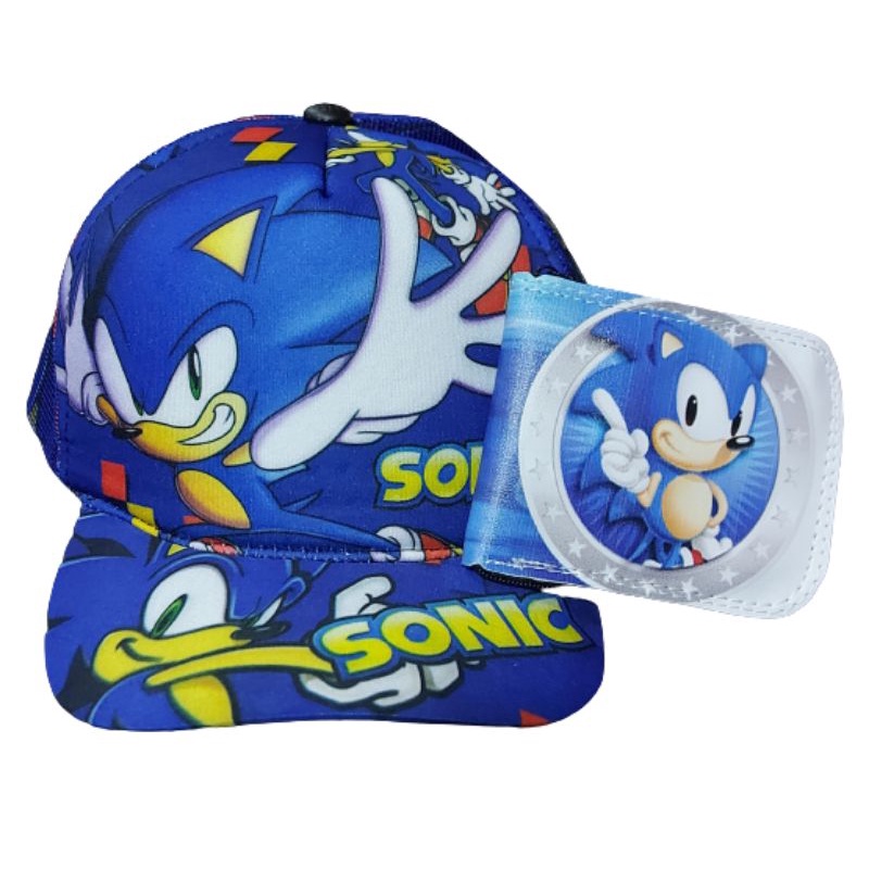 Boné Infantil Sonic Azul 53 Cm
