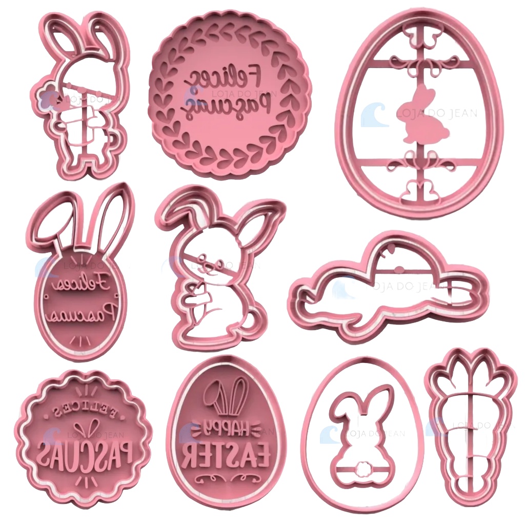 Cortador Coelho Páscoa Ovo Fofo Cenoura Pirulito KING Biscoito Cookie Pasta Festa Decoração ESCOLHA