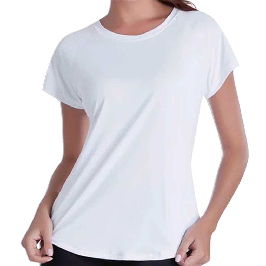 Camiseta Branca Feminina Baby Look 100% Algodão fio penteado 24.1 Lisa Blusa