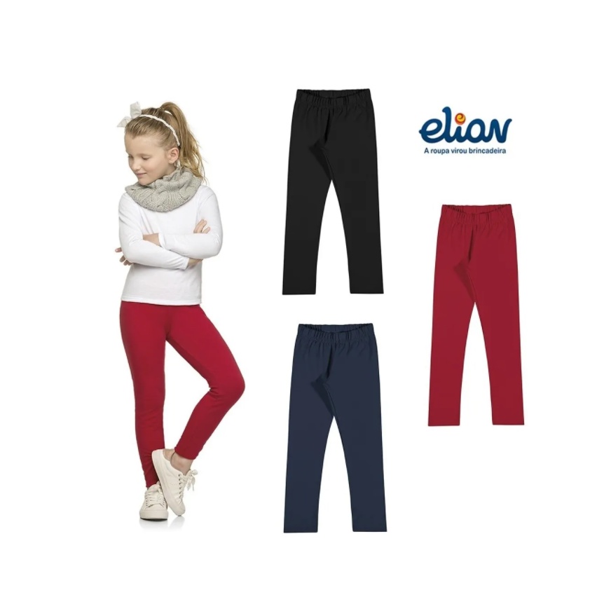 Calça legging infantil store elian