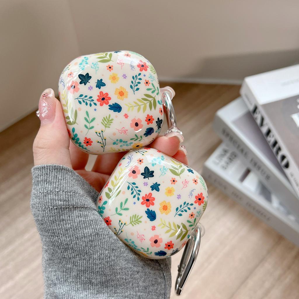 Padrão Floral TPU Earbuds Case Fit Projetado Para Samsung Galaxy Buds2 Pro/Buds2/Buds 2 Live FE-Capa Protetora Aprimorada