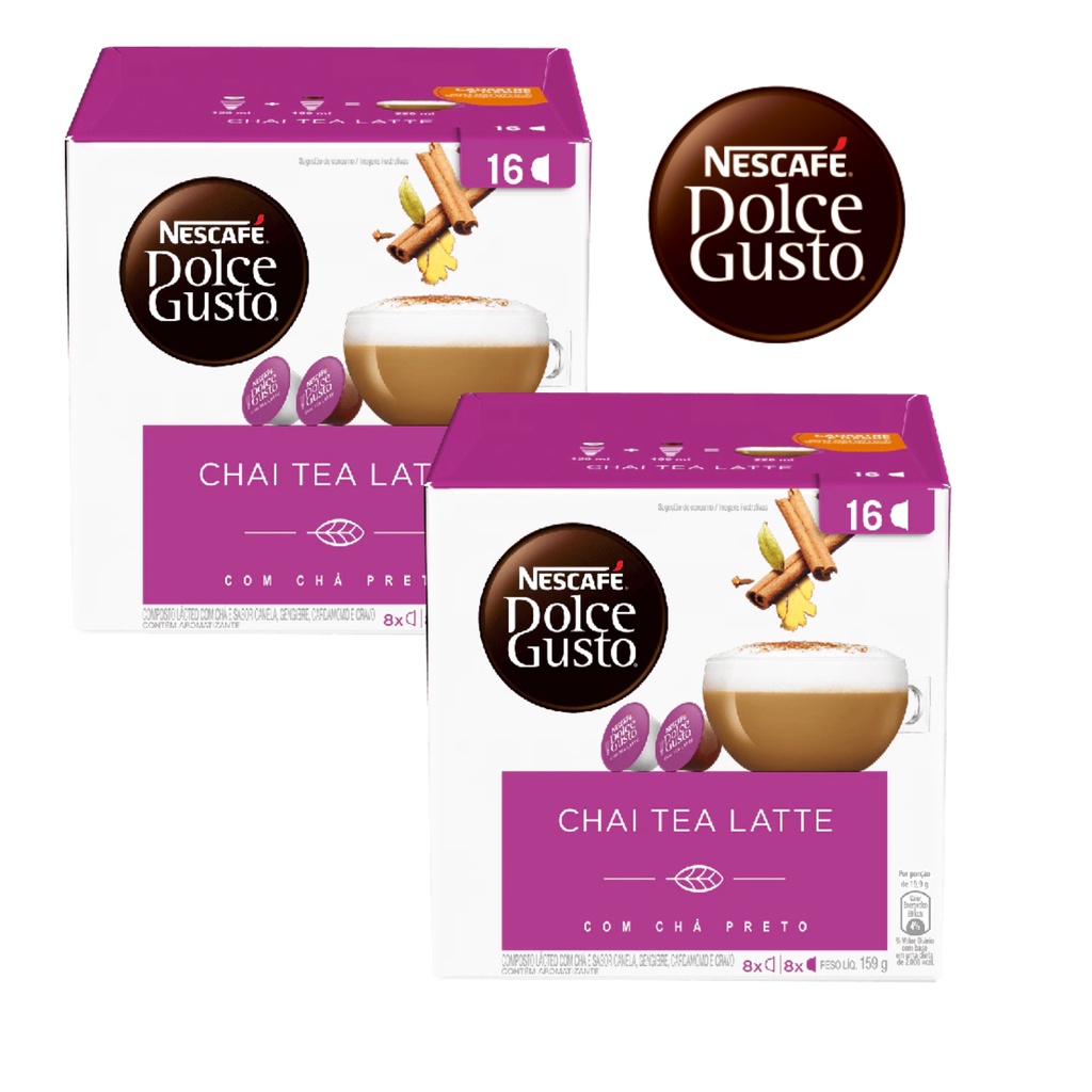 Kit 2 Caixas Nescafé Dolce Gusto Chai Tea Latte | Shopee Brasil