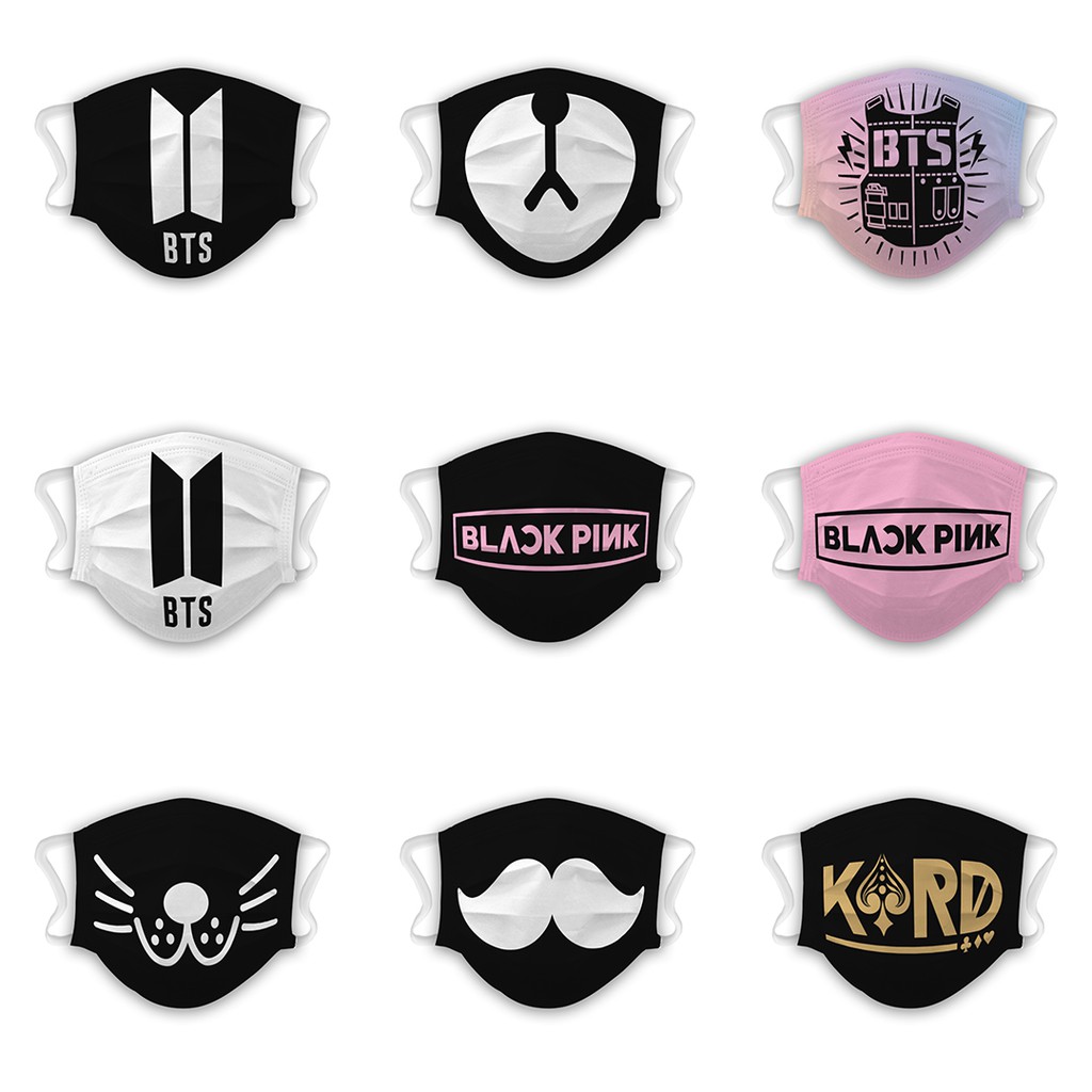 Kit Com 8 Máscaras Personalizadas BTS Kpop Shopee Brasil