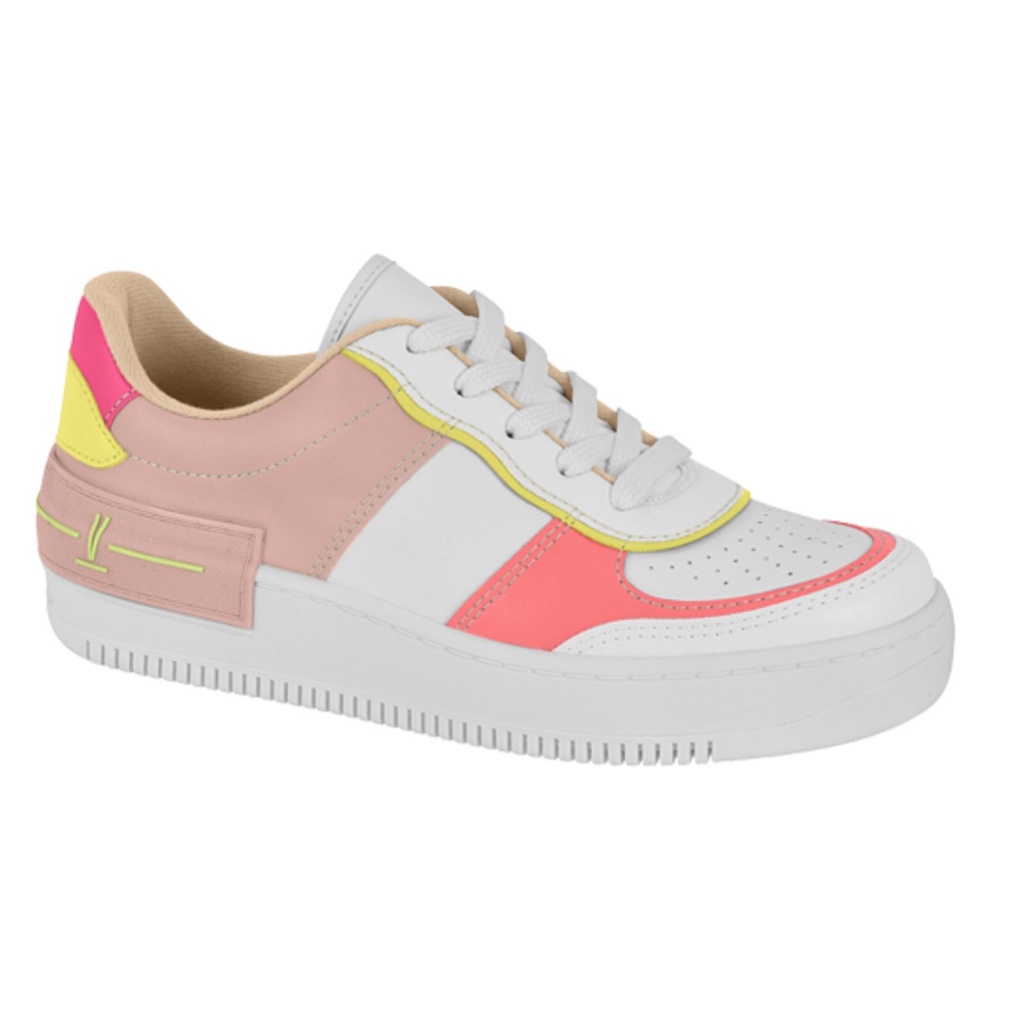 Tenis Casual Feminino Branco Colorido Vizzano Original Shopee Brasil