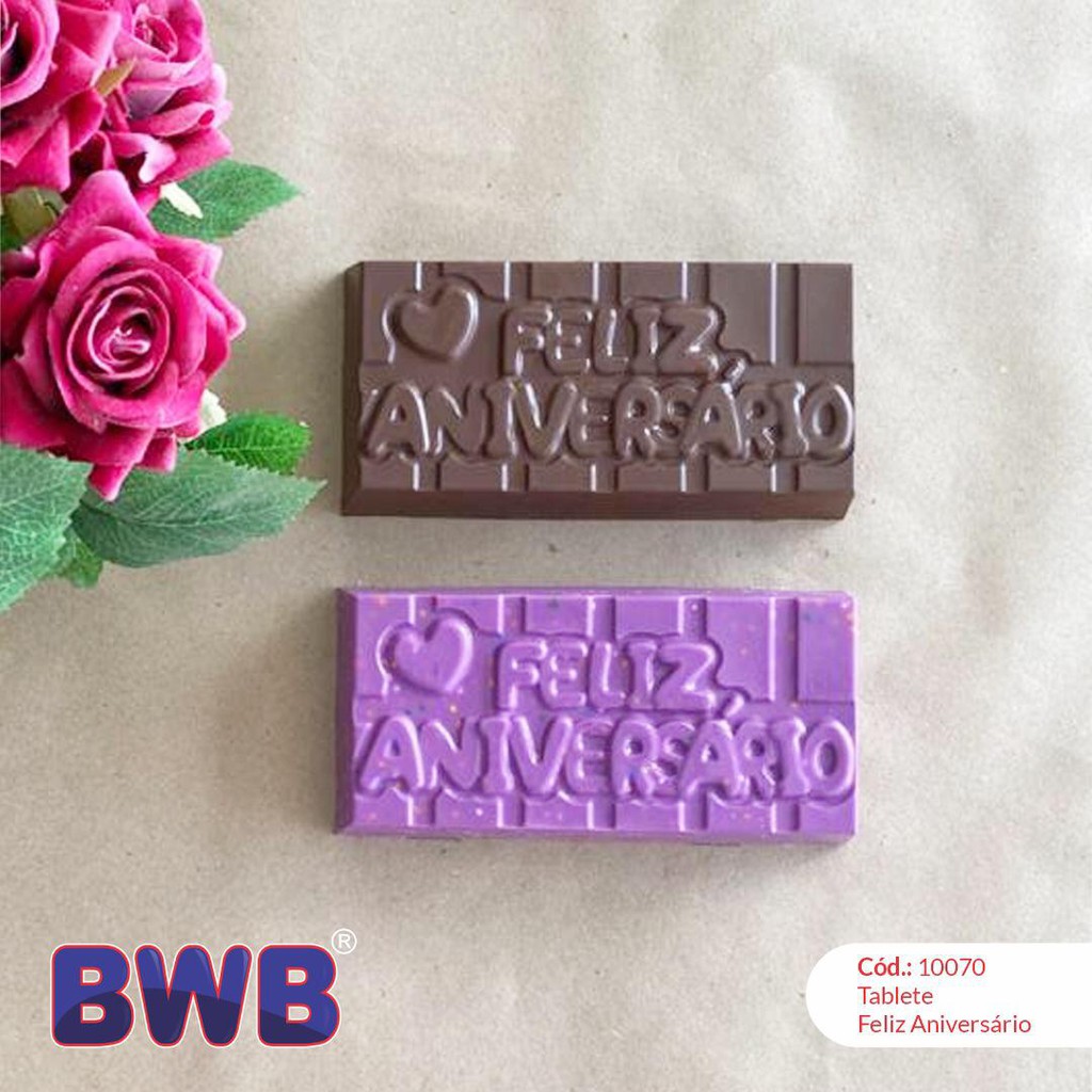 1 Forma Com Silicone Bwb FELIZ ANIVERSÁRIO - Cód. 10070