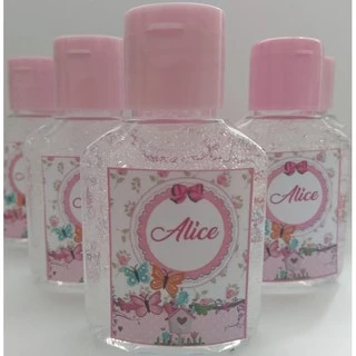 lembrancinhas maternidade álcool gel 35ml 30 unidades