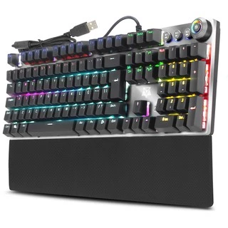 Teclado Mecânico Gamer Adamantiun Karambit USB Abnt2 Macro LED RGB Macro Software Switch