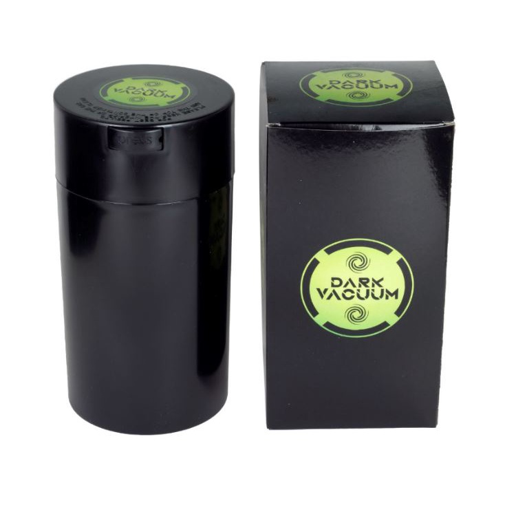 Pote Hermetico Dark Vacuum 1350ml Preto Cultivo Indoor Grow Led Estufa