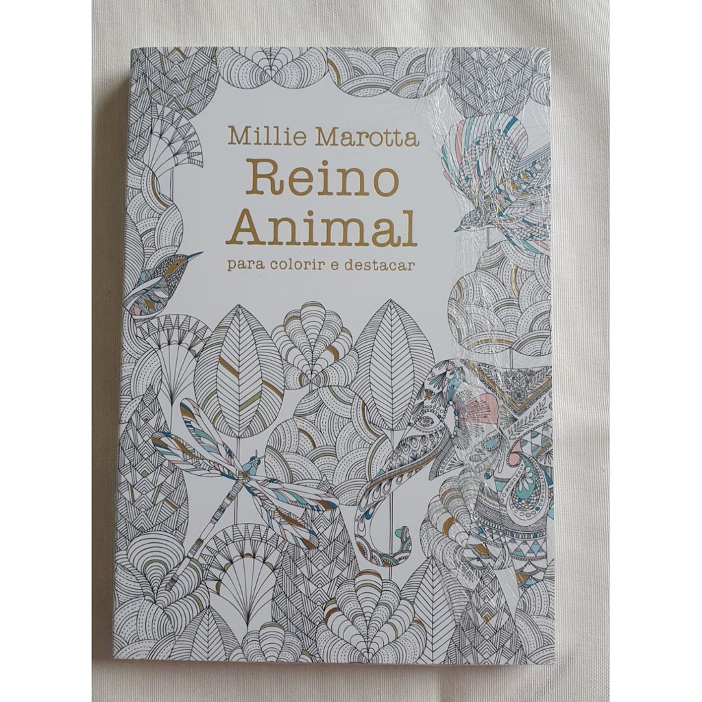 Livro - Reino animal para colorir e destacar | Shopee Brasil