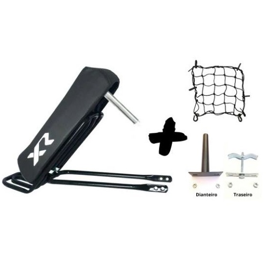 Banco Mobilete Motorizada XR com Presilha Canote Garupa Rabetão e Rede Aranha