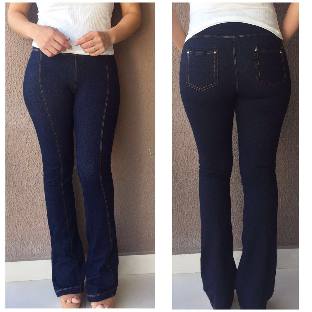 Gravida com hot sale calça flare