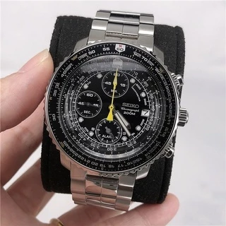 Nova Seiko Relógio Banda De Aço De Luxo De Quartzo Dos Homens De Negócios De Moda Multifuncional Cronógrafo De Couro De Alta Qualidade