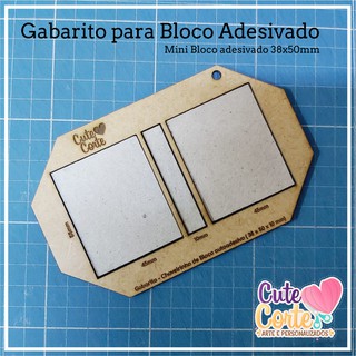 Gabarito para Porta Post it modelo ENVELOPE - Mini Post it 38x50mm - Cute  Corte