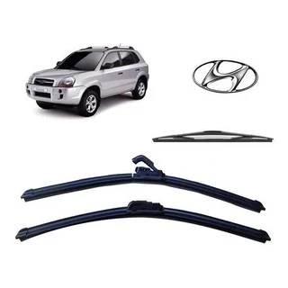 Kit 3 Palhetas Limpador Parabrisa Dianteiro + Traseiro Hyundai Tucson 2005 a 2016