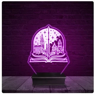 Luminária e Abajur Acrílico Led - Hogwarts Harry Potter 06