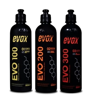 Kit Composto Polidor Evox Corte Refino Lustro Polimento