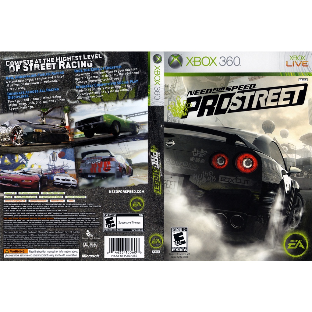 Usado: Jogo Need for Speed: ProStreet - Xbox 360 (Europeu) em Promoção na  Americanas