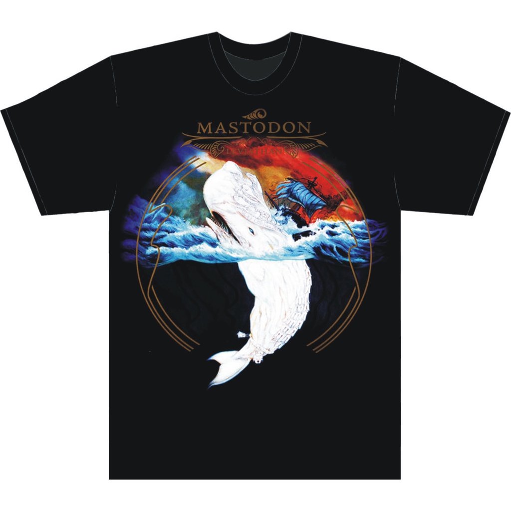 T-Shirt Mastodon Leviathan Ufficiale - Nera, Cotone, Importazione USA, Nuova Con Etichette