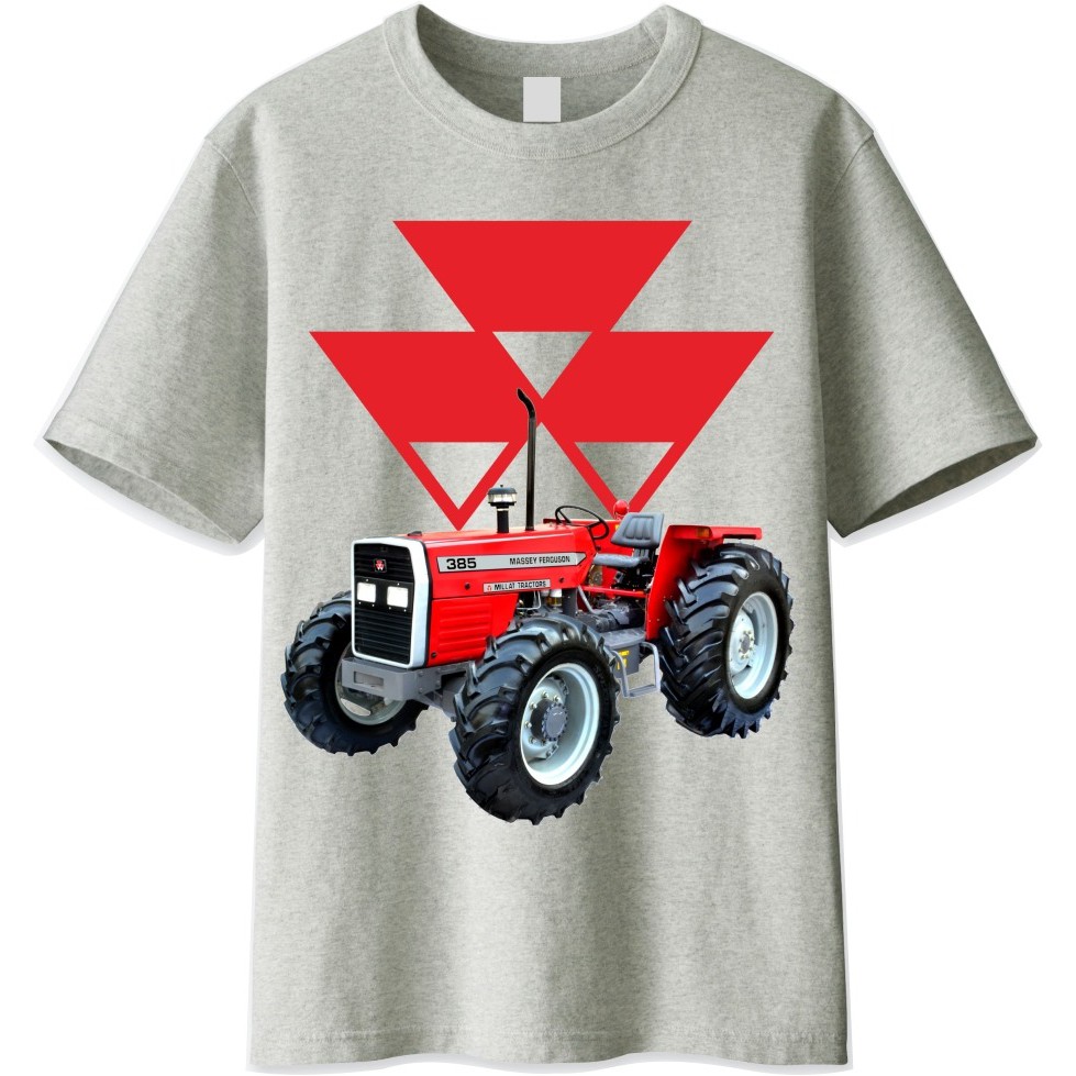 Camiseta Desenho de trator vermelho antigo