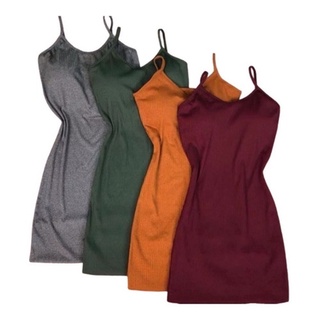 Kit 7 Vestidos Canelado Curto Varias Cores Atacado