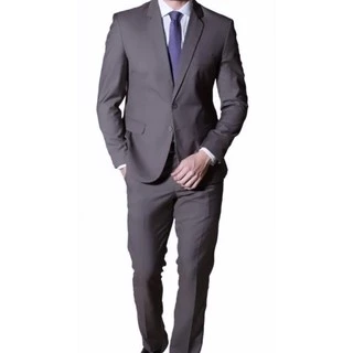 Terno Masculino Cinza Chumbo Slim Promoção Paletó + Calça + Cabide