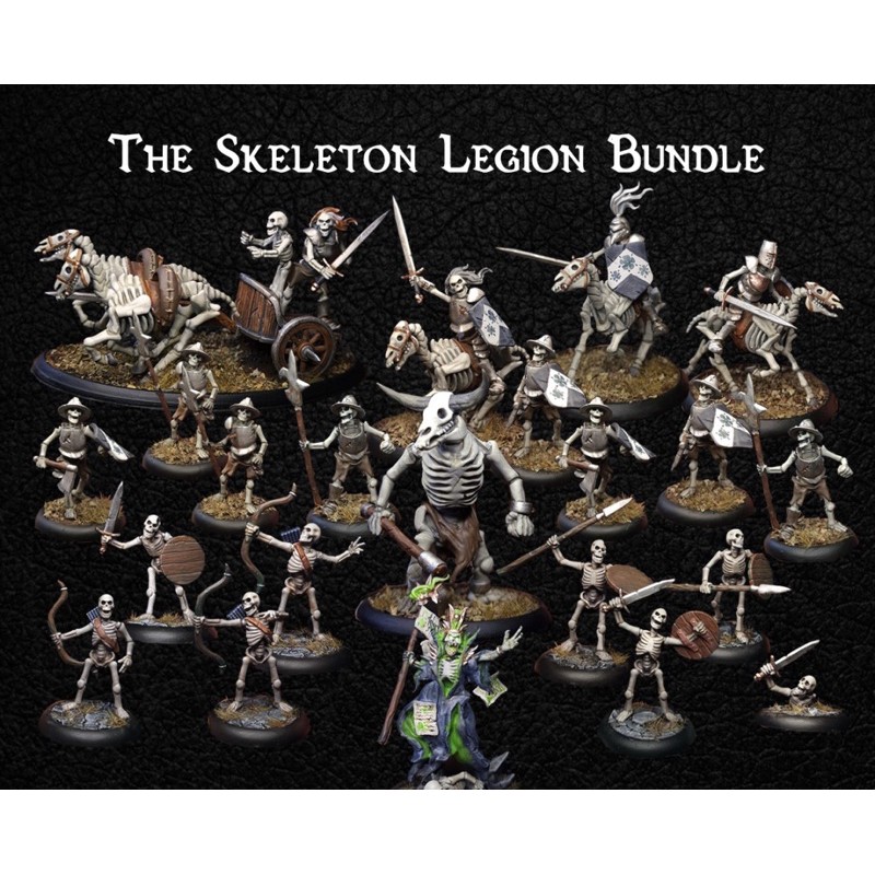 The SKELETON LEGION SET FULL miniatura para RPG DE MESA dungeon and dragons warhammer zombicide (28 peças)