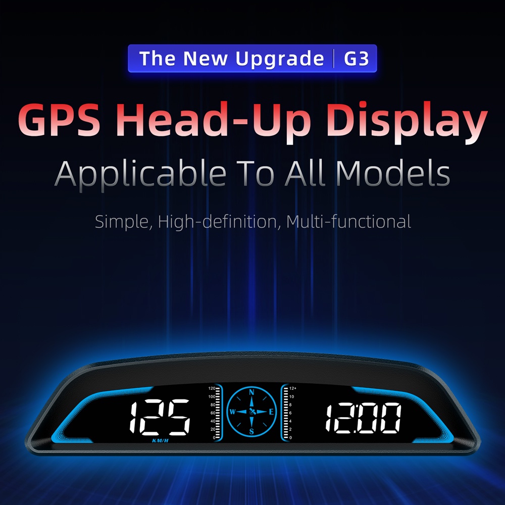 G3 GPS HUD Heads Up Display Velocímetro Carro Inteligente Digital Alarme Lembrete Medidor Car Electronics Acessórios Para Todos Os Carros