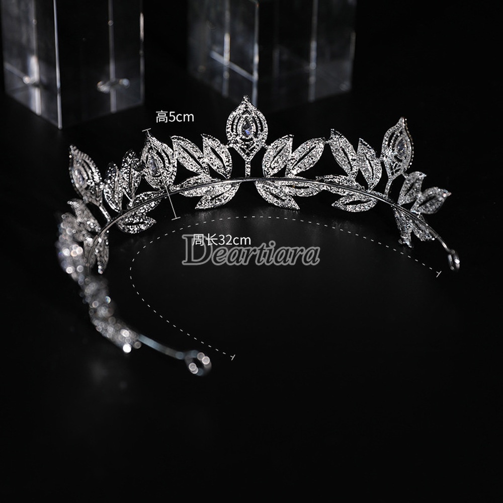 Rosy Wedding Tiara - Silver Zircon Wedding Tiara - Crystal Wedding Tiara - Crystal Tiara - Bridal Tiara - Tiara outlet for Wedding