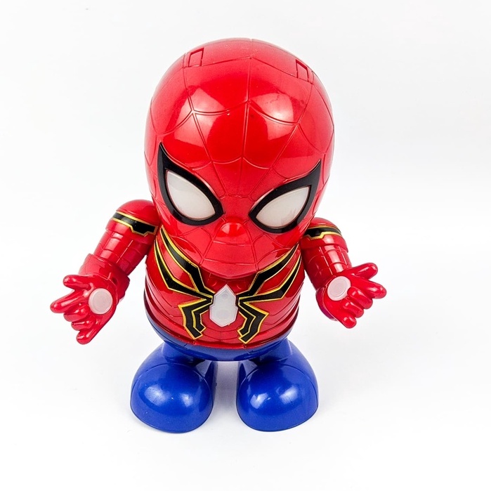 Brinquedo Infantil Robo Iron Man Homem Aranha Dançarino Anda Emite Som ...