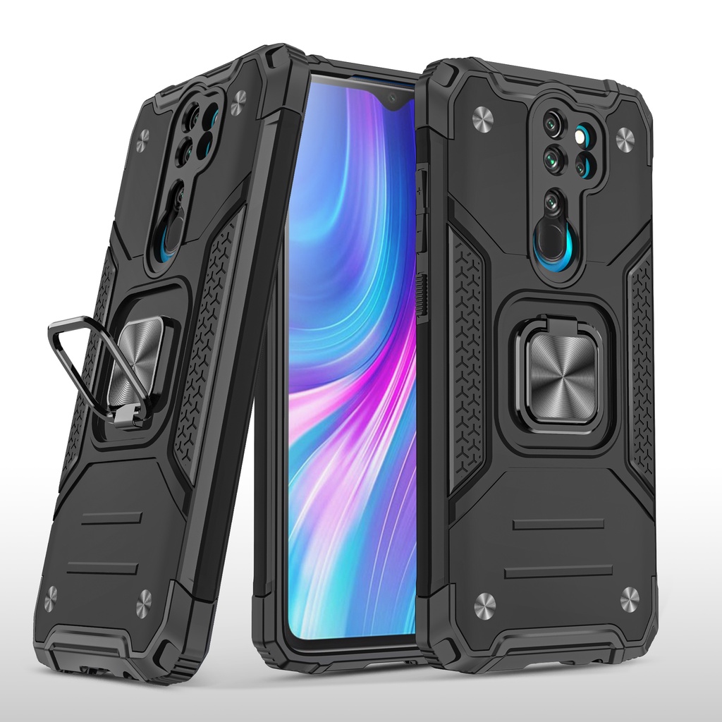 Capa capinha Anti Impacto Anel Suporte Redmi Note 8 Pro(película 5d de vidro opcional)