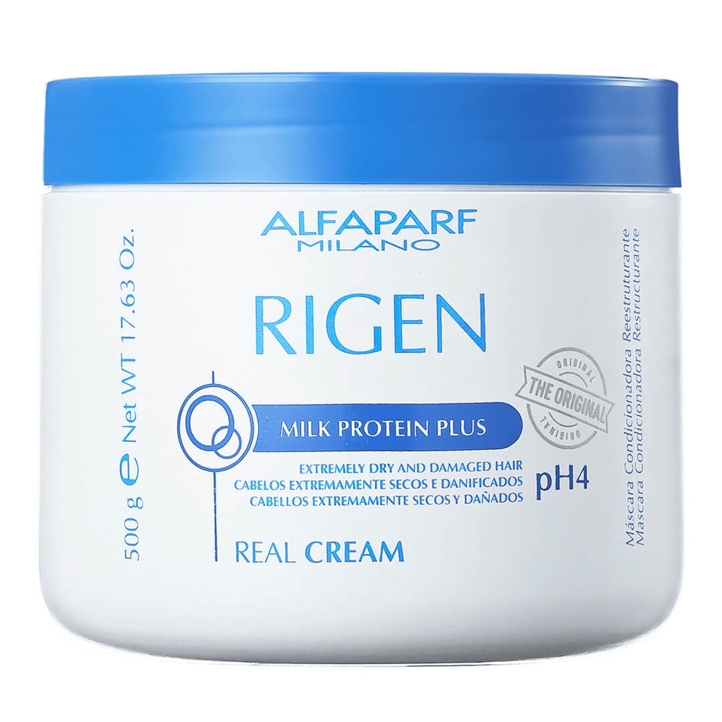 Alfaparf Rigen Milk Protein Plus Real Cream- Máscara Capilar 500ml ...
