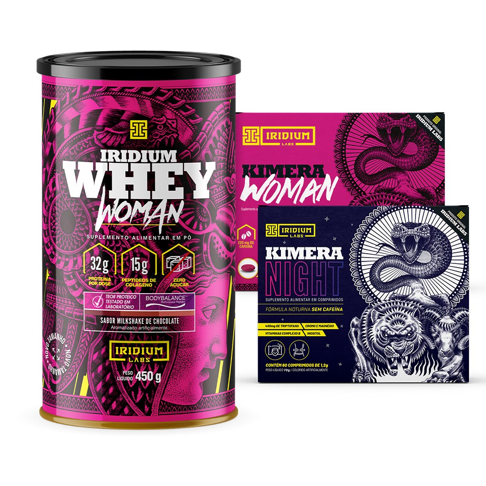 Whey Protein Woman 450g + Kimera Night + Kimera Woman – Iridium Labs