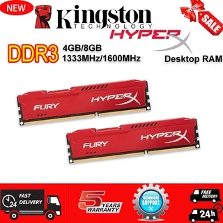 Kingston Memória De Desktop gaming DDR3 4GB 8 Hiperx FURY Gb 8GB 1600MHz PC3 12800 240pin DIMM 1.5V RAM Vermelho