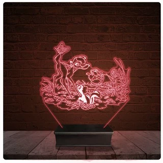 Abajur Luminária Acrílico Led - Bambi Disney 01