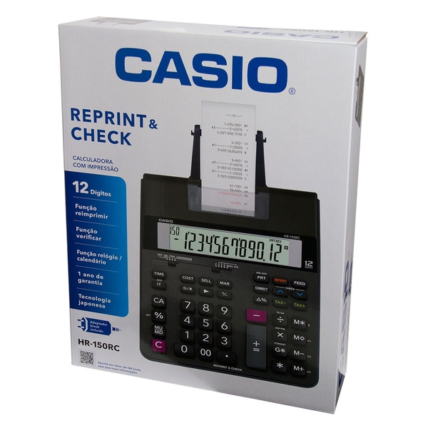 Calculadora Casio Hr-150rc Bivolt Impressão Bicolor | Shopee Brasil