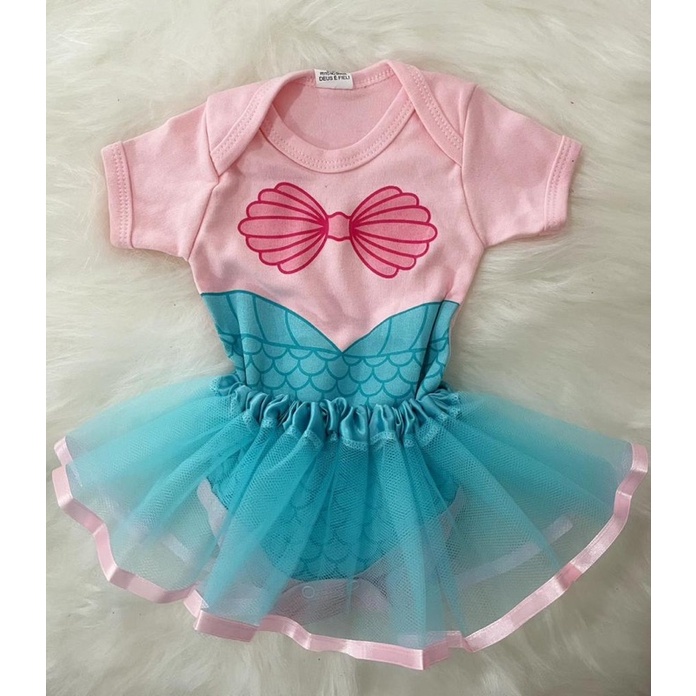 Fantasia Sereia Bebê 6 a 9 Meses, Roupa Infantil para Bebê Shein Usado  93314750