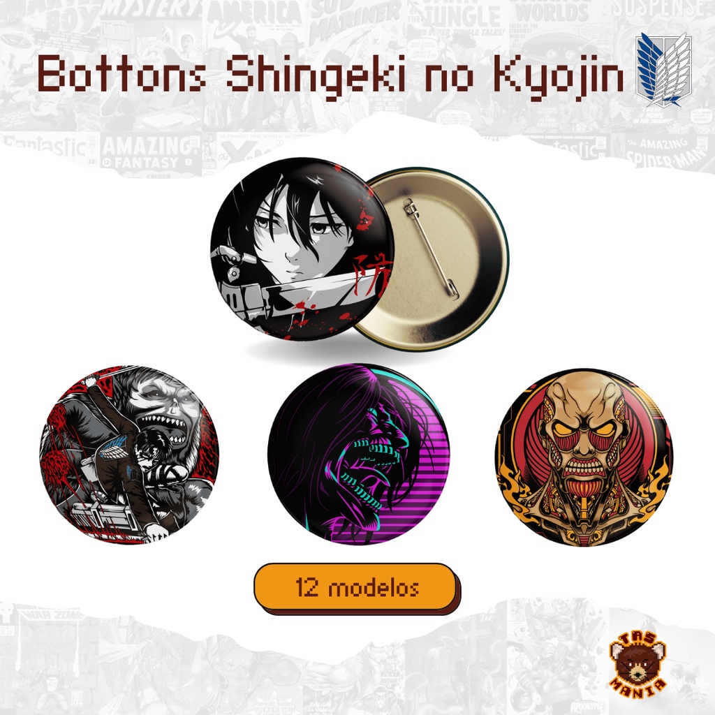 Shingeki no Kyojin(Ataque de titãs) Bottons Unidade
