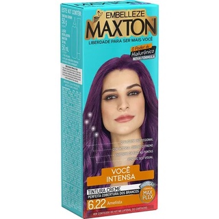 Tinta de cabelo maxton ruiva mais intensa ametista 6.22