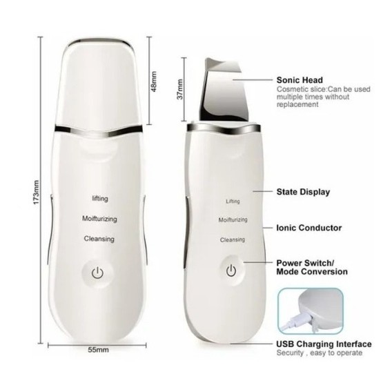 Aparelho Peeling Ultrassonico Removedor Cravos Limpeza Pele