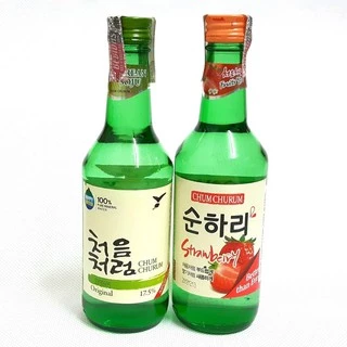 02 Bebida Coreana Soju Original e Soju com Sabor Morango/Pêssego/Uva/Toranja/Yogurt Yakult