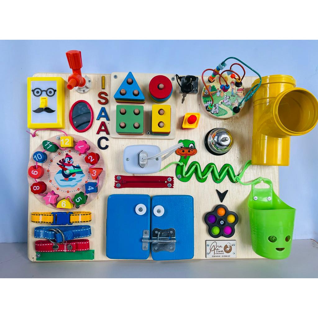Painel Sensorial Montessori/ Quadro de atividades/ Painel de Atividades ...