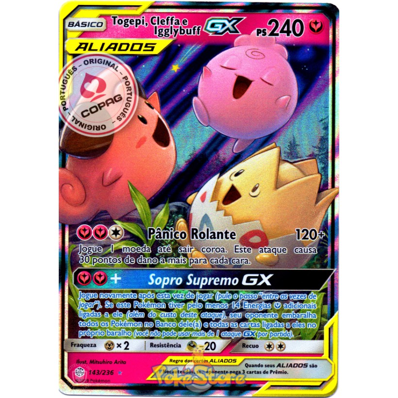 Carta Pokémon Lendária Da Coleção Celebrações Cleffa