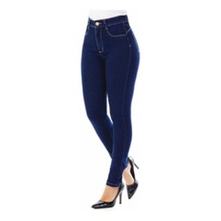Sawary Bermuda Jeans Super Lipo Cintura Alta - Com Cinta Interna - Azul  Escuro