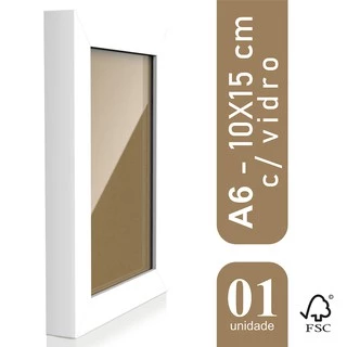 Moldura Quadro A6 10x15 Com Vidro Para Pôster Fotografia Certificado Caixa Alta